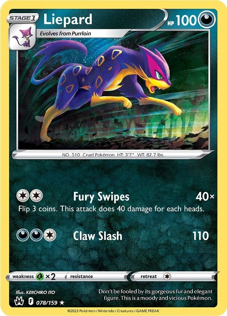 Image for Liepard (078/159) (Crown Zenith) - Pokemon