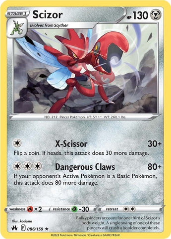 Image for Scizor (086/159) (Crown Zenith) - Pokemon
