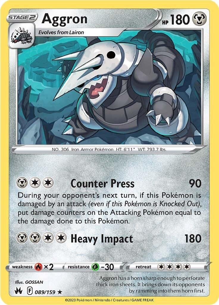Image for Aggron (089/159) (Crown Zenith) - Pokemon