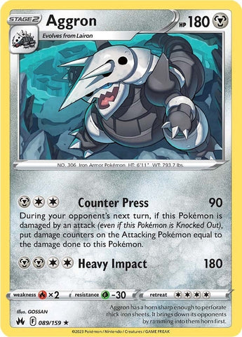 Image for Aggron (089/159) (Crown Zenith) - Pokemon