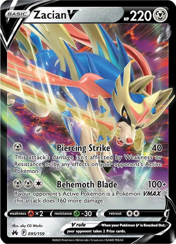 Image for Zacian V (095/159) (Crown Zenith) - Pokemon