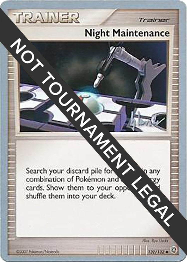 Image for Night Maintenance - 2008 (Dylan Lefavour) (120/132) (World Championship Decks) (WCD) - Pokemon