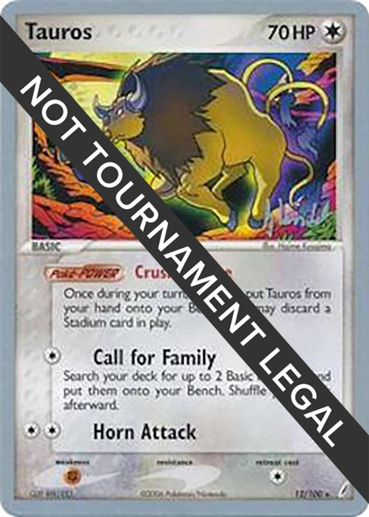 Image for Tauros - 2008 (Dylan Lefavour) (12/100) (World Championship Decks) (WCD) - Pokemon