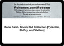 Image for Code Card - Knock Out Collection [Tyranitar, Shiftry, and Vivillon] (Miscellaneous Cards & Products) (MCAP) - Pokemon