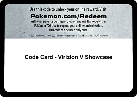 Image for Code Card - Virizion V Showcase (Miscellaneous Cards & Products) (MCAP) - Pokemon