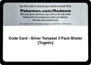 Image for Code Card - Silver Tempest 3 Pack Blister [Togetic] (SWSH12: Silver Tempest) (SWSH12) - Pokemon