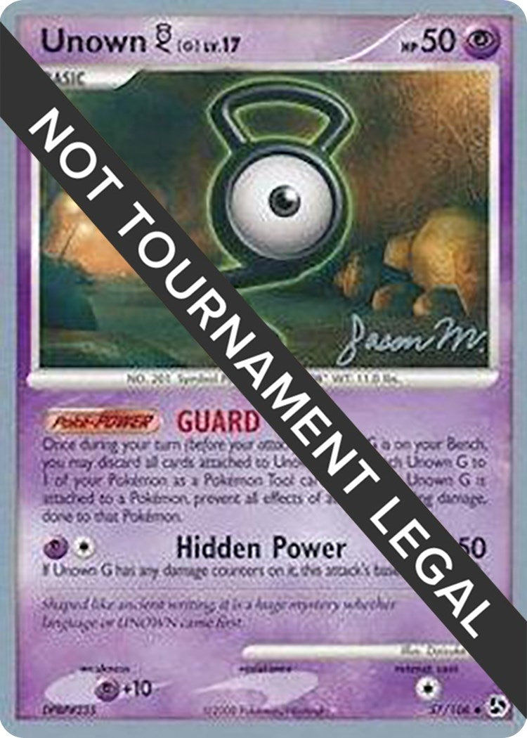 Image for Unown [G] - 2009 (Jason Martinez) (57/106) (World Championship Decks) (WCD) - Pokemon