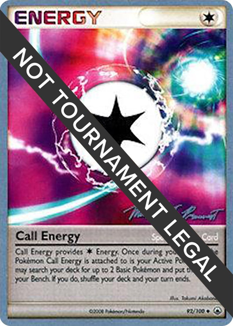 Image for Call Energy - 2010 (Michael Pramawat) (92/100) (World Championship Decks) (WCD) - Pokemon