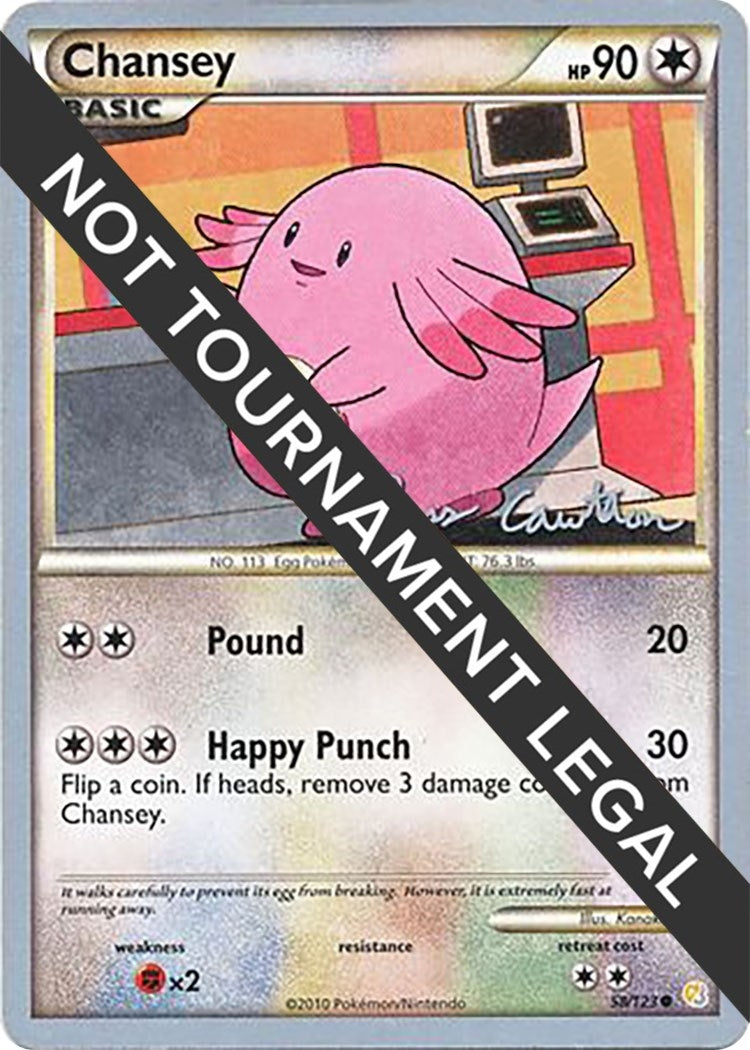Image for Chansey - 2011 (Ross Cawthon) (58/123) (World Championship Decks) (WCD) - Pokemon