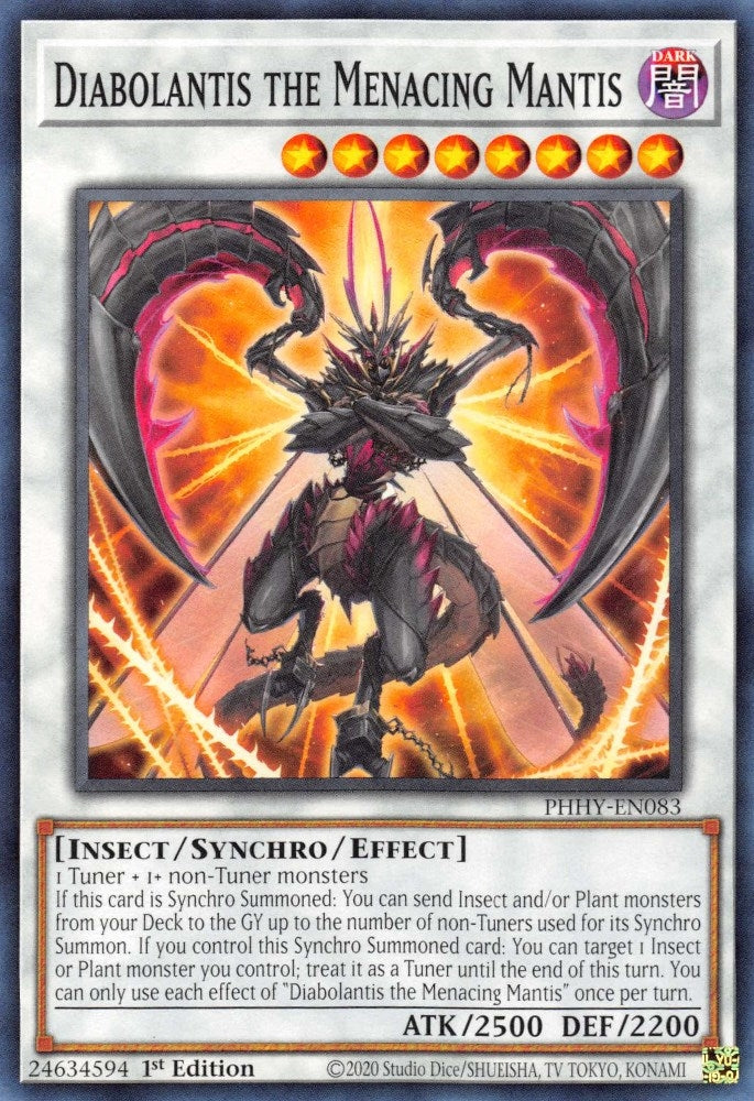 Diabolantis the Menacing Mantis (PHHY-EN083) (Photon Hypernova) YuGiOh