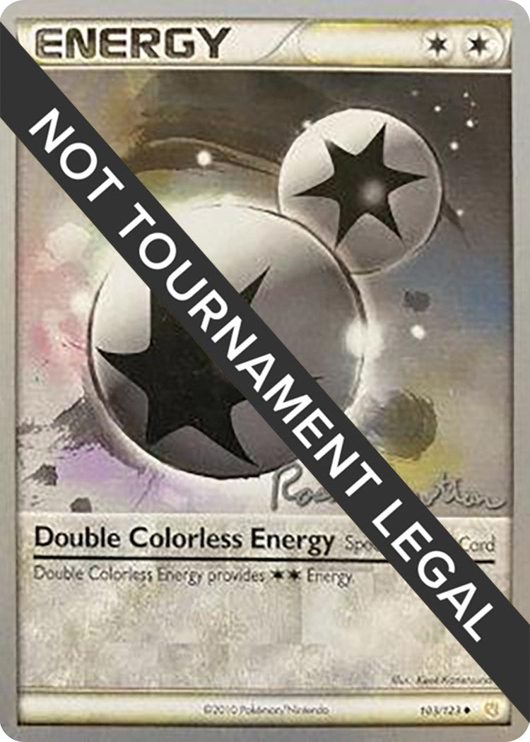 Image for Double Colorless Energy - 2011 (Ross Cawthon) (103/123) (World Championship Decks) (WCD) - Pokemon