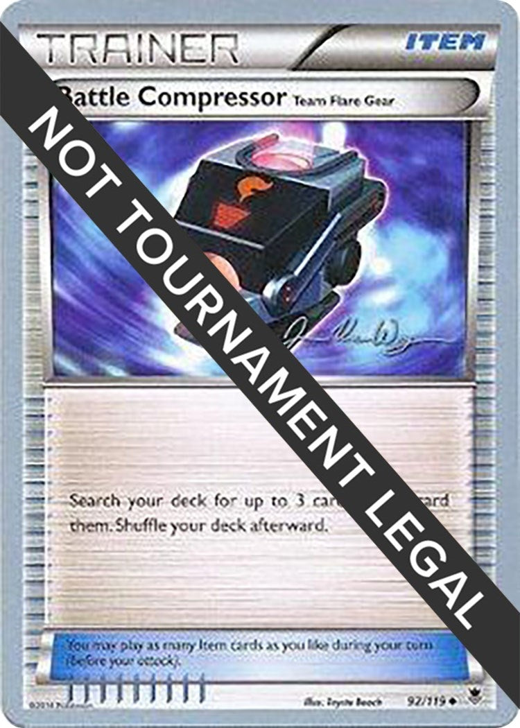Image for Battle Compressor (Team Flare Gear) - 2015 (Jacob Van Wagner) (92/119) (World Championship Decks) (WCD) - Pokemon