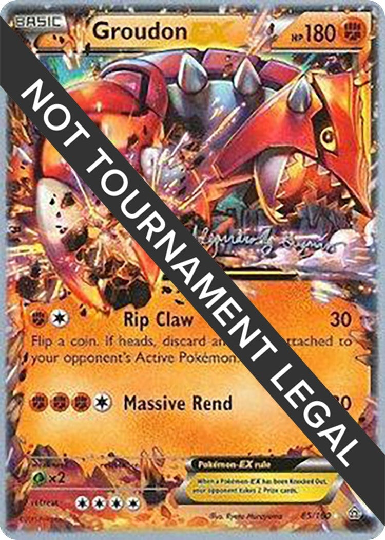 Image for Groudon EX - 2015 (Alejandro Ng-Guzman) (85/160) (World Championship Decks) (WCD) - Pokemon