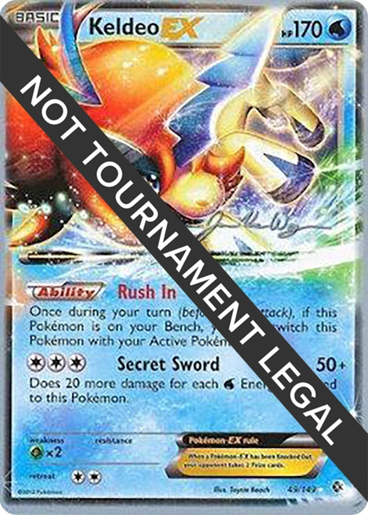 Image for Keldeo EX - 2015 (Jacob Van Wagner) (49/149) (World Championship Decks) (WCD) - Pokemon
