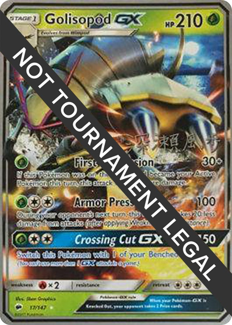 Image for Golisopod GX - 2017 (Kabu Fukase) (17/147) (World Championship Decks) (WCD) - Pokemon
