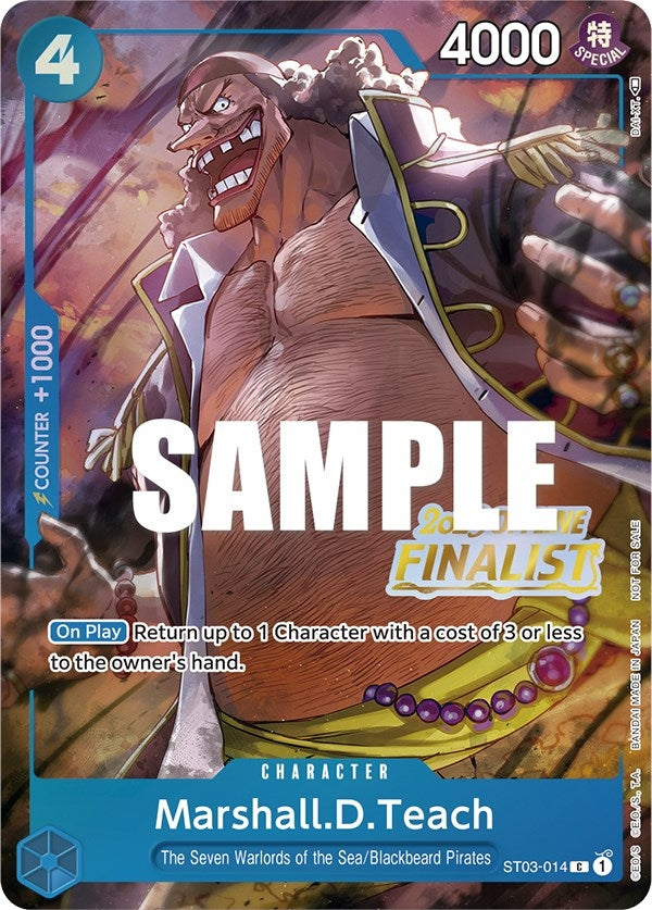 Marshall.D.Teach (Offline Regional 2023) [Finalist] (ST03-014) (One Piece Promotion Cards) One Piece Card Game