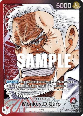 Monkey.D.Garp (002) (Alternate Art) (OP02-002) (Paramount War) One Piece Card Game