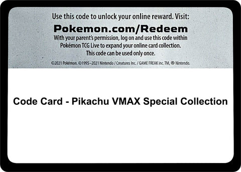 Image for Code Card - Pikachu VMAX Special Collection (Crown Zenith) - Pokemon