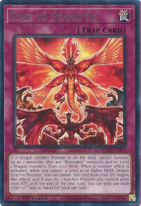 Time to Stand Up (MAZE-EN017) (Maze of Memories) YuGiOh