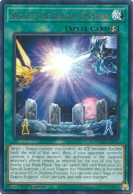 Saga of the Dragon Emperor (MAZE-EN023) (Maze of Memories) YuGiOh