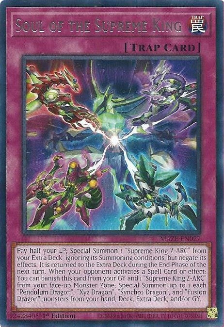 Soul of the Supreme King (MAZE-EN027) (Maze of Memories) YuGiOh