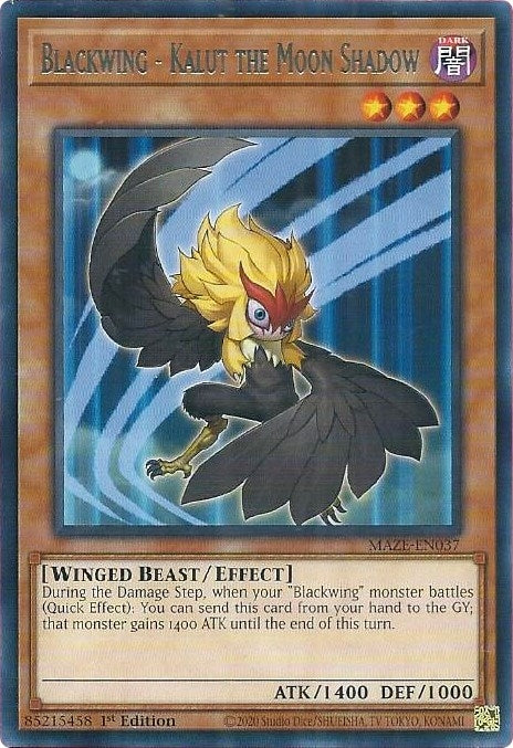 Blackwing - Kalut the Moon Shadow (MAZE-EN037) (Maze of Memories) YuGiOh