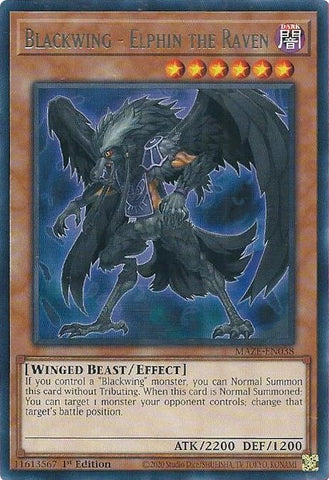 Blackwing - Elphin the Raven (MAZE-EN038) (Maze of Memories) YuGiOh
