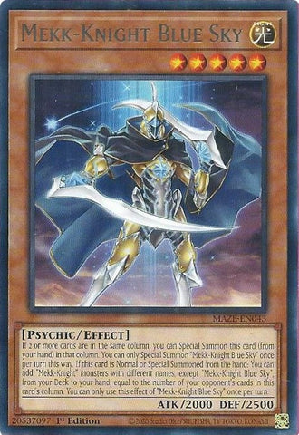 Mekk-Knight Blue Sky (MAZE-EN043) (Maze of Memories) YuGiOh