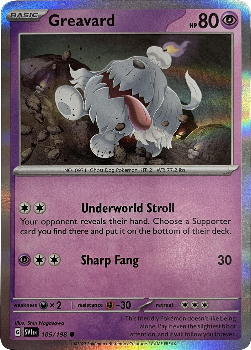 Image for Greavard - 105/198 (Mirage Holo) (105/198) (Miscellaneous Cards & Products) (MCAP) - Pokemon