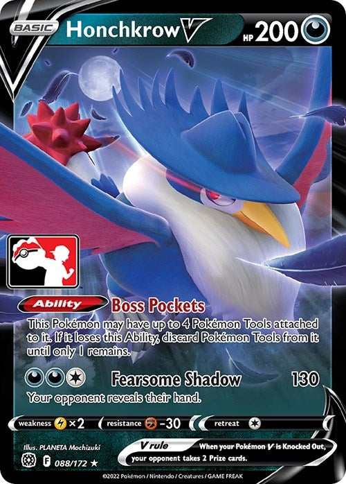 Image for Honchkrow V (088/172) (Prize Pack Series Cards) - Pokemon