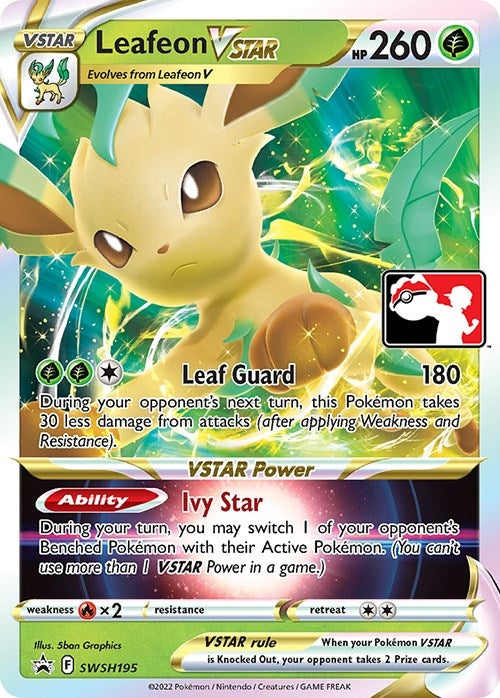 Image for Leafeon VSTAR - SWSH195 (SWSH195) (Prize Pack Series Cards) - Pokemon