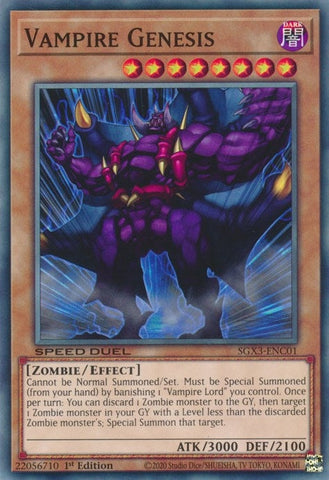 Vampire Genesis (SGX3-ENC01) (Speed Duel GX: Duelists of Shadows) YuGiOh