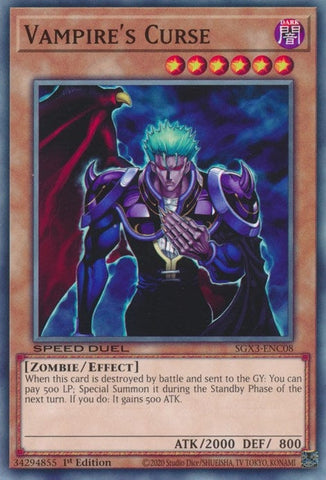 Vampire's Curse (SGX3-ENC08) (Speed Duel GX: Duelists of Shadows) YuGiOh