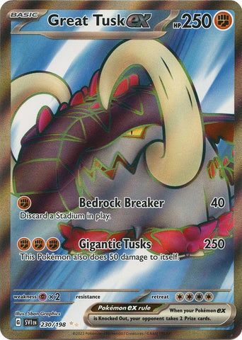 Image for Great Tusk ex (230/198) (SV01: Scarlet & Violet Base Set) - Pokemon