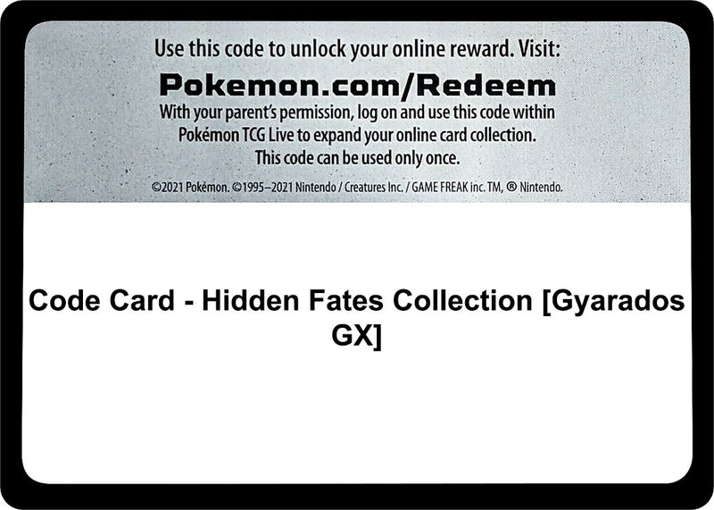Image for Code Card - Hidden Fates Collection [Gyarados GX] (Hidden Fates) (HIF) - Pokemon