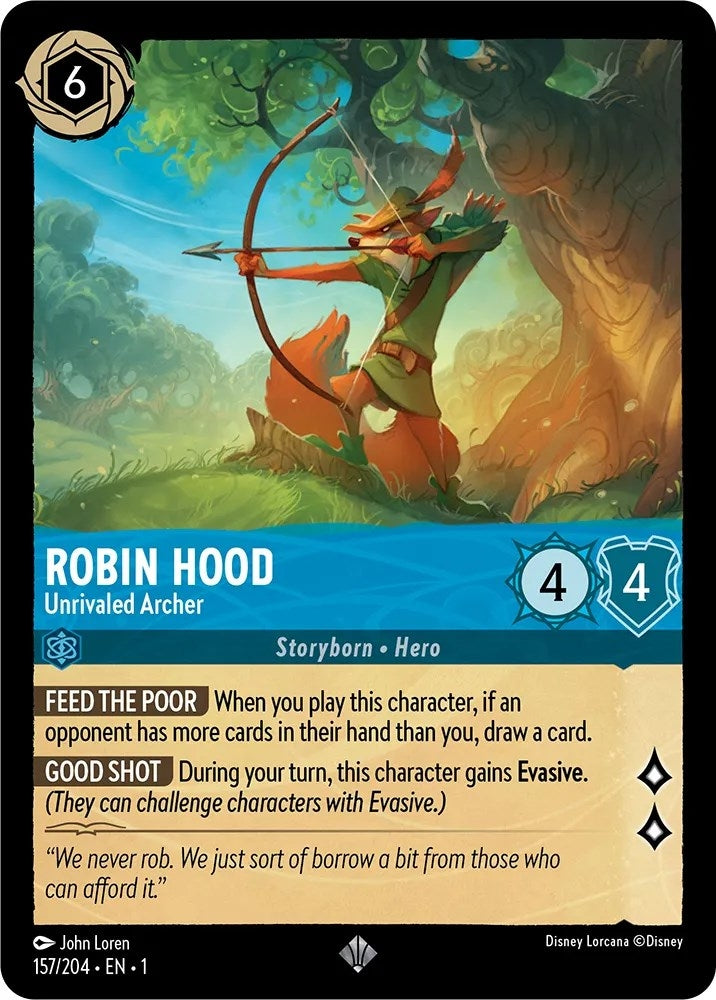 Image for Robin Hood - Unrivaled Archer (157/204) (The First Chapter) (1) - Disney Lorcana
