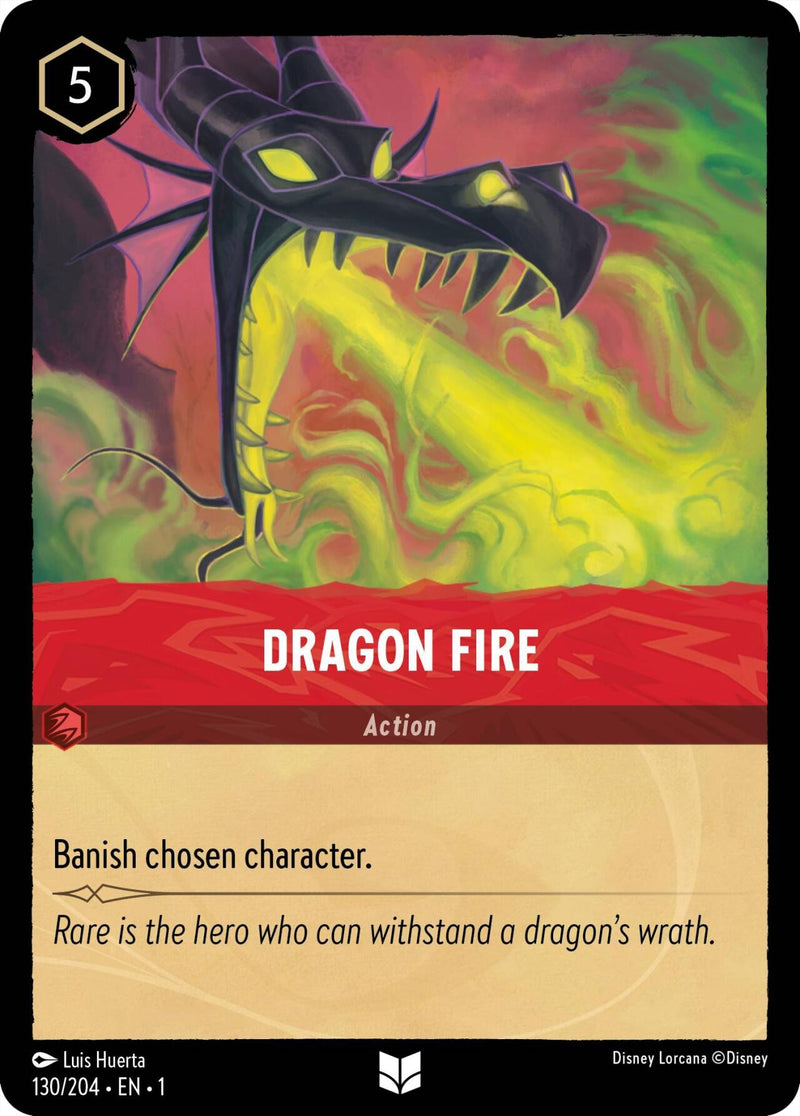 Image for Dragon Fire (130/204) (The First Chapter) (1) - Disney Lorcana