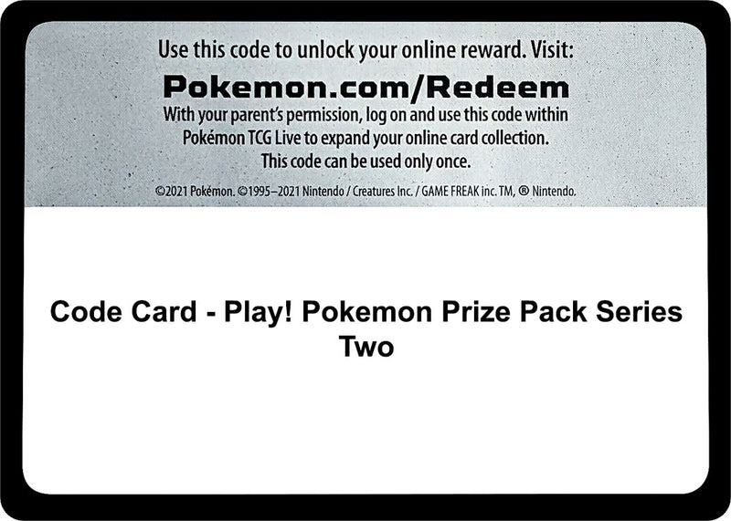 Image for Code Card - Play! Pokemon Prize Pack Series Two (Prize Pack Series Cards) - Pokemon