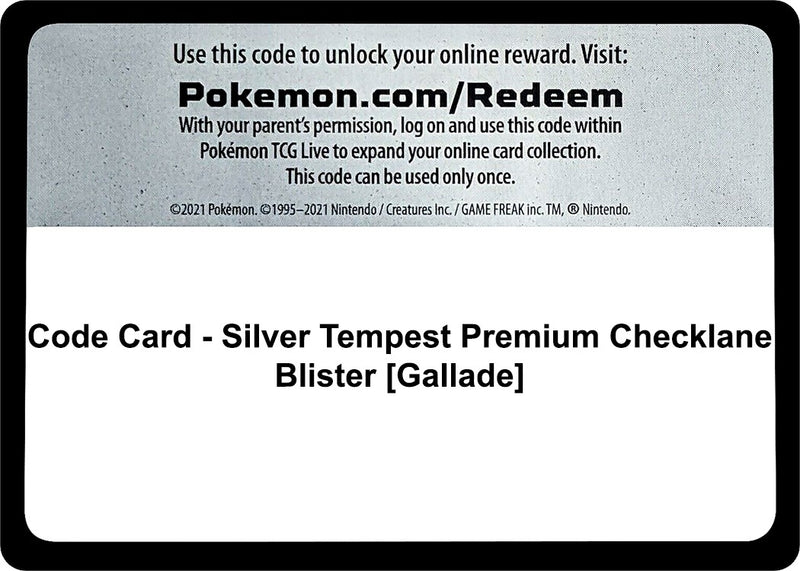 Image for Code Card - Silver Tempest Premium Checklane Blister [Gallade] (SWSH12: Silver Tempest) (SWSH12) - Pokemon