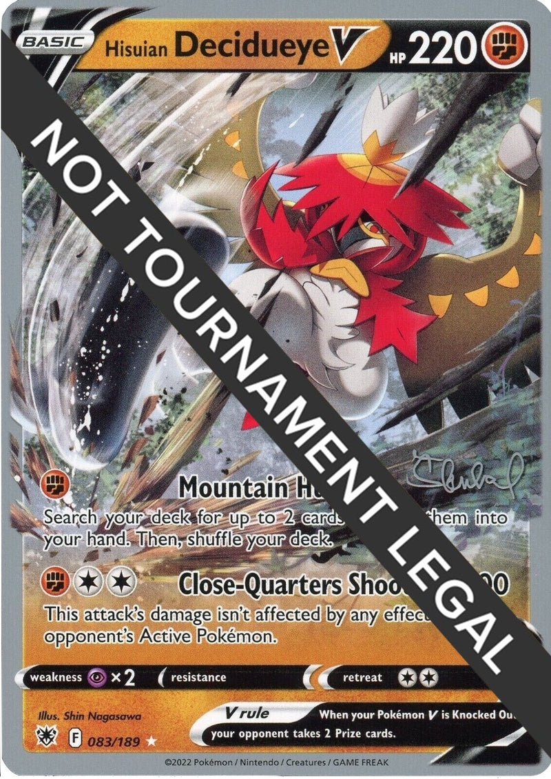 Image for Hisuian Decidueye V - 2022 (Ondrej Skubal) (083/189) (World Championship Decks) (WCD) - Pokemon