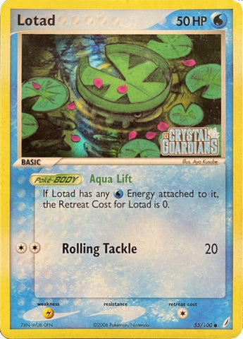 Image for Lotad - 055/100 (EX Crystal Guardians Reverse Holofoil) (55/100) (Crystal Guardians) - Pokemon