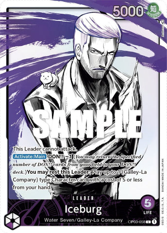 Iceburg (Alternate Art) (OP03-058) (Pillars of Strength) One Piece Card Game