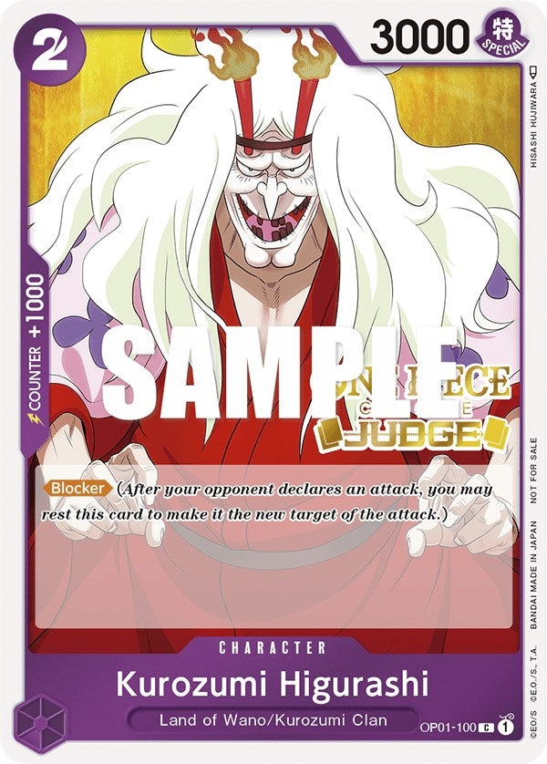 Kurozumi Higurashi (Judge) (OP01-100) (One Piece Promotion Cards) One Piece Card Game