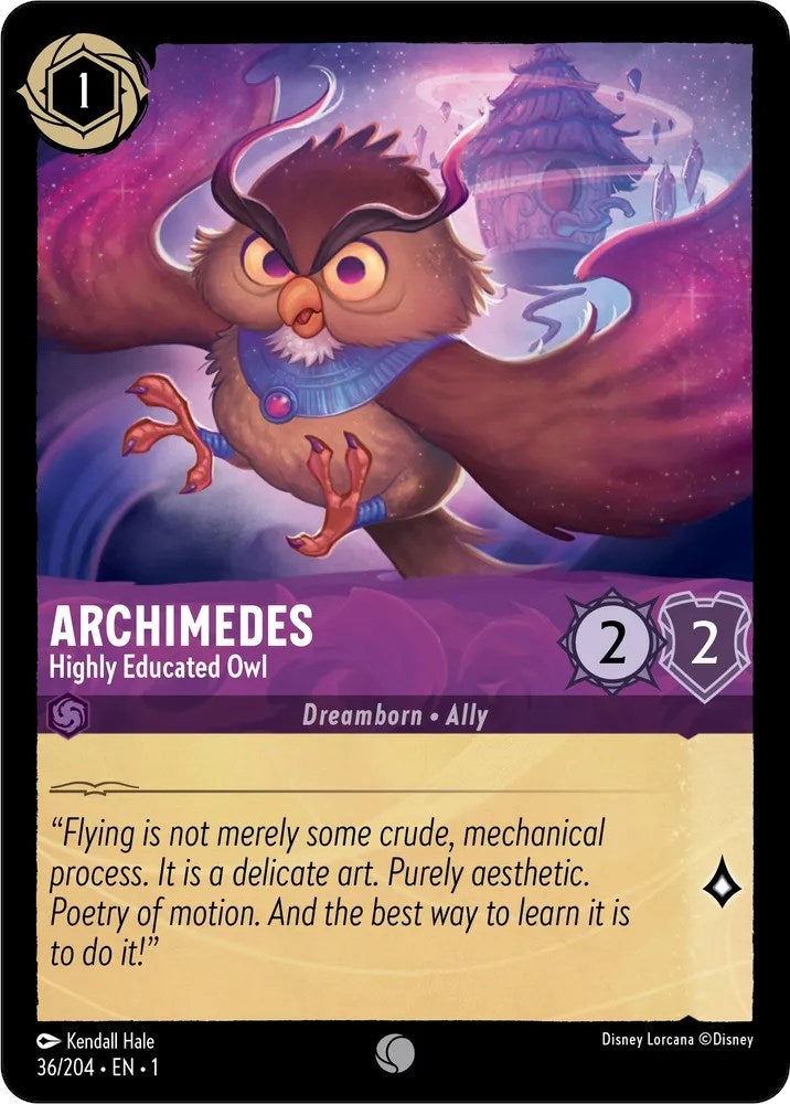 Image for Archimedes - Highly Educated Owl (36/204) (The First Chapter) (1) - Disney Lorcana
