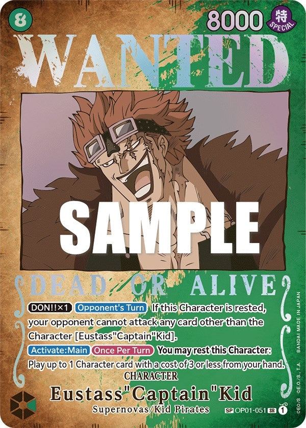 Eustass"Captain"Kid (Wanted Poster) (OP01-051) (Pillars of Strength) One Piece Card Game