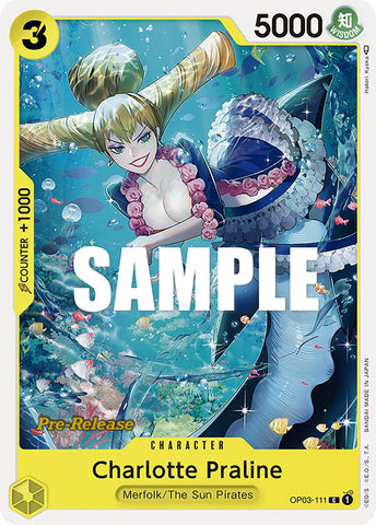 Charlotte Praline (OP03-111) (Pillars of Strength Pre-Release Cards) (OP03 PRE) One Piece Card Game