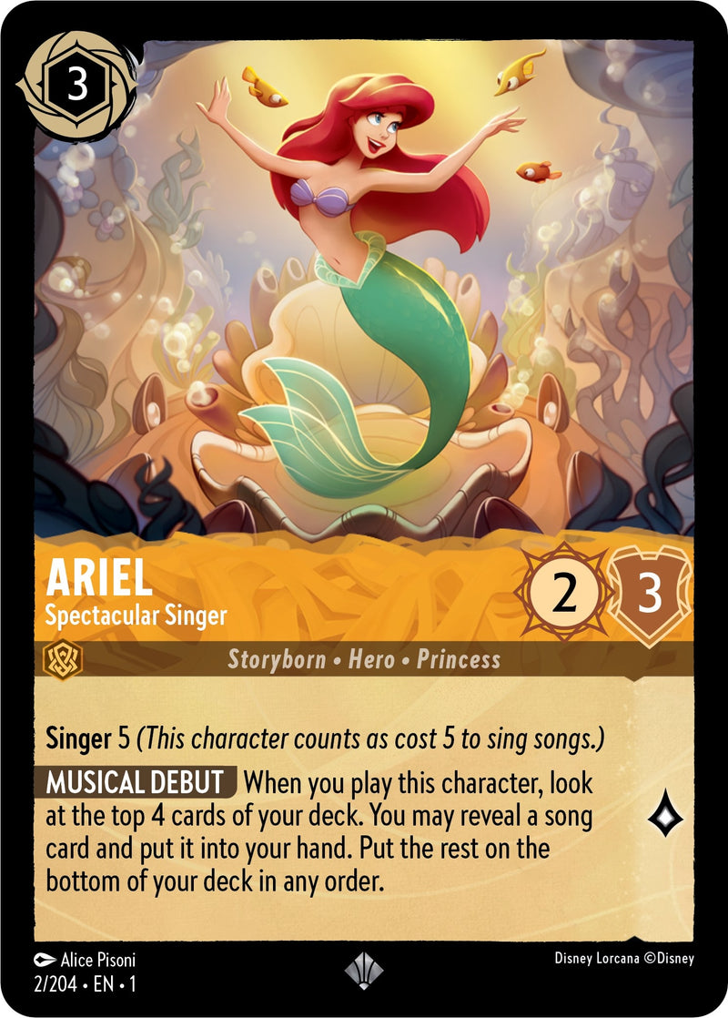 Image for Ariel - Spectacular Singer (2/204) (The First Chapter) (1) - Disney Lorcana