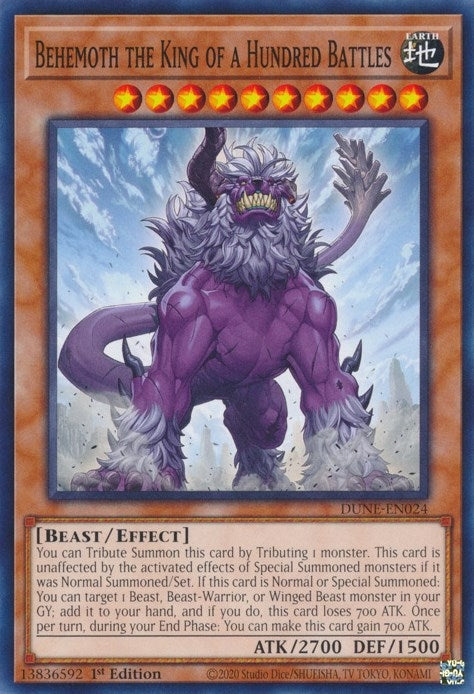 Behemoth the King of a Hundred Battles (DUNE-EN024) (Duelist Nexus) YuGiOh