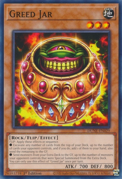 Greed Jar (DUNE-EN029) (Duelist Nexus) YuGiOh