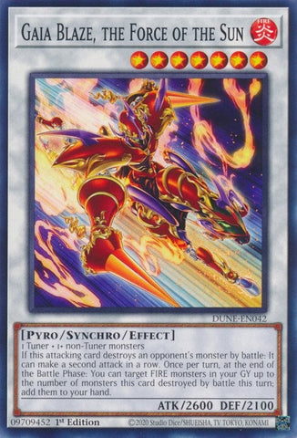 Gaia Blaze, the Force of the Sun (DUNE-EN042) (Duelist Nexus) YuGiOh